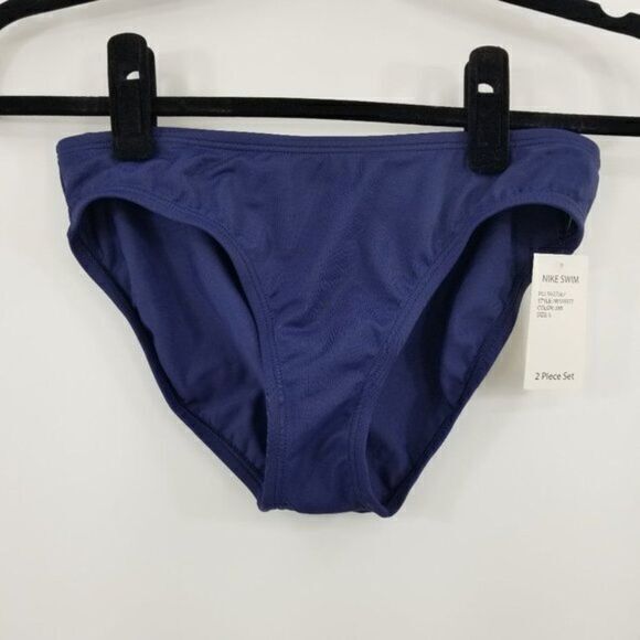 NEW Nike Layered Sport Tankini Swimsuit Set Two Piece Womens Size S Blue - Picture 5 of 6